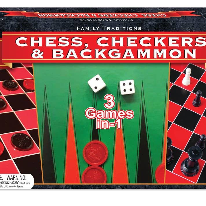 Family Traditions Checkers, Chess and Backgammon