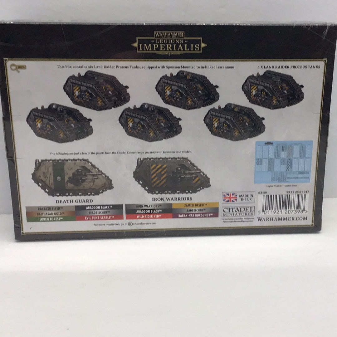 LEGIONS IMPERIALIS: LAND RAIDER PROTEUS EXPLORATOR SQUADRON