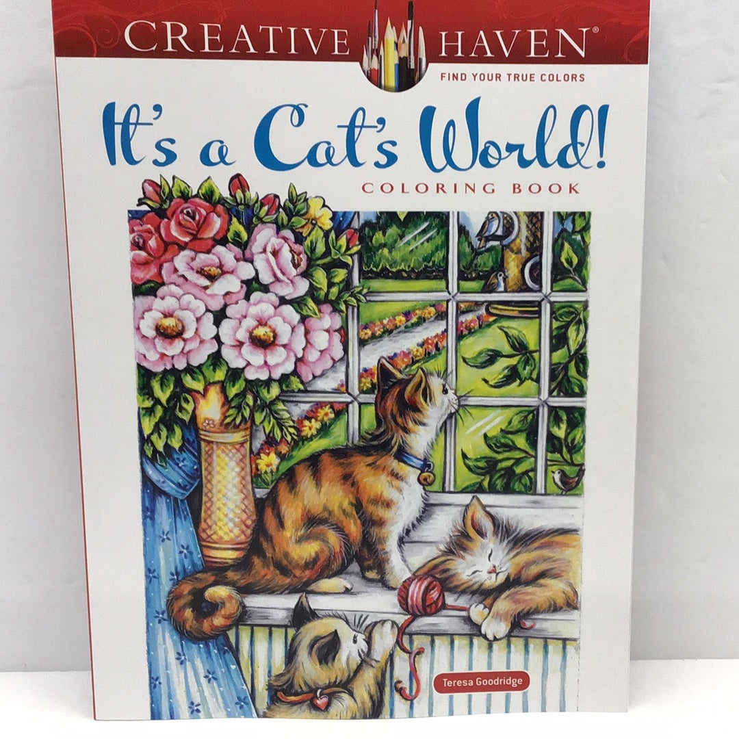 Creative Haven It's a Cat's World! Coloring Book