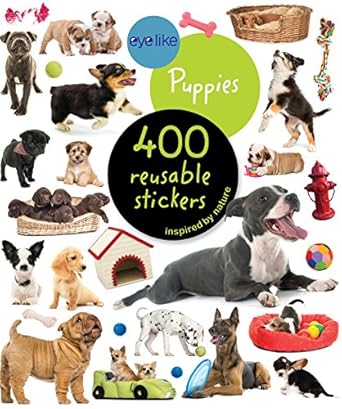 Eyelike Stickers 400 reusable stickers -Puppies