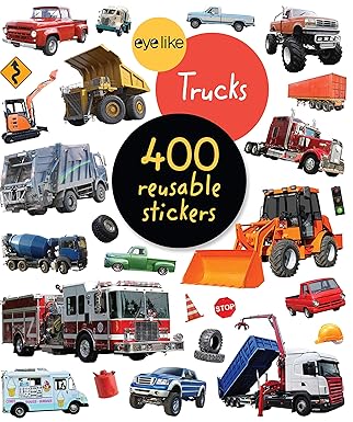 Eyelike Stickers 400 reusable stickers -Trucks