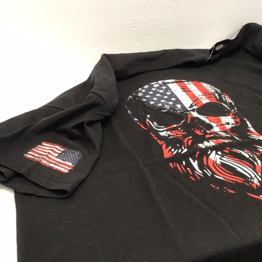 Rothco US Flag Bearded Skull T-Shirt