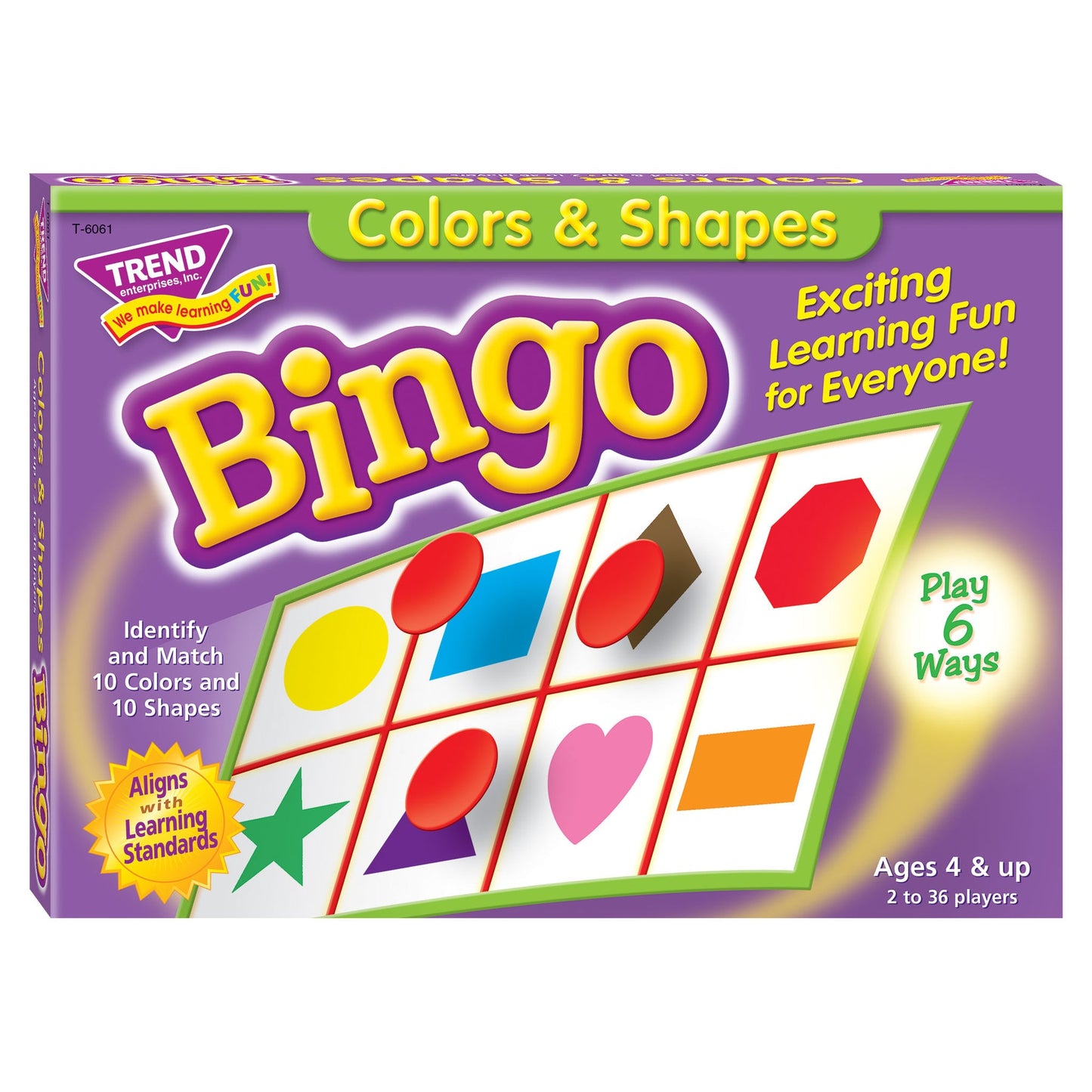 Bingo Game Colors and Shapes
