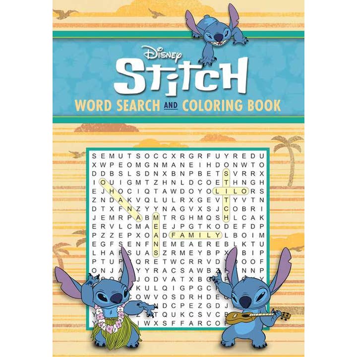 Disney Stitch Word Search and Coloring Book