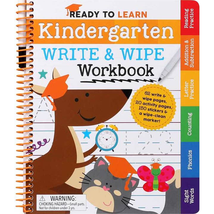Ready To Learn: Kindergarten Write and Wipe Workbook