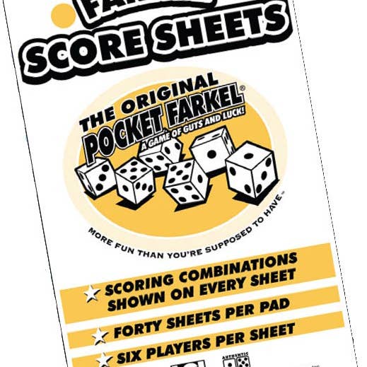 Farkel Score Pad