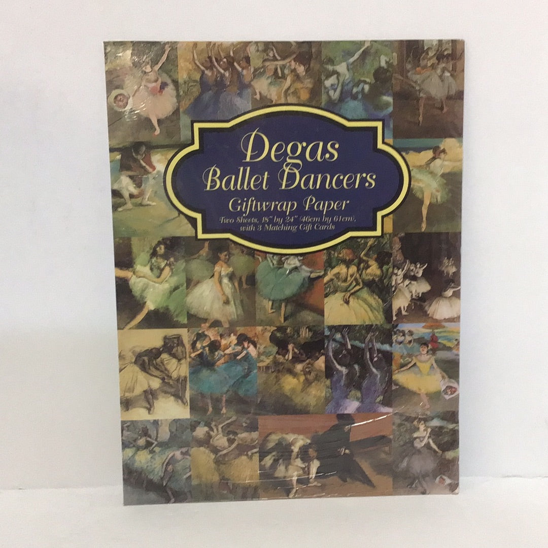 Degas ballet dancers gift wrap paper
