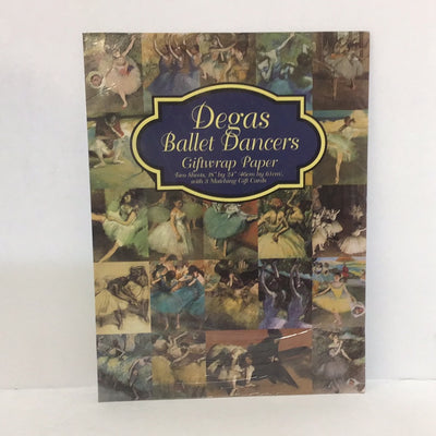 Degas ballet dancers gift wrap paper