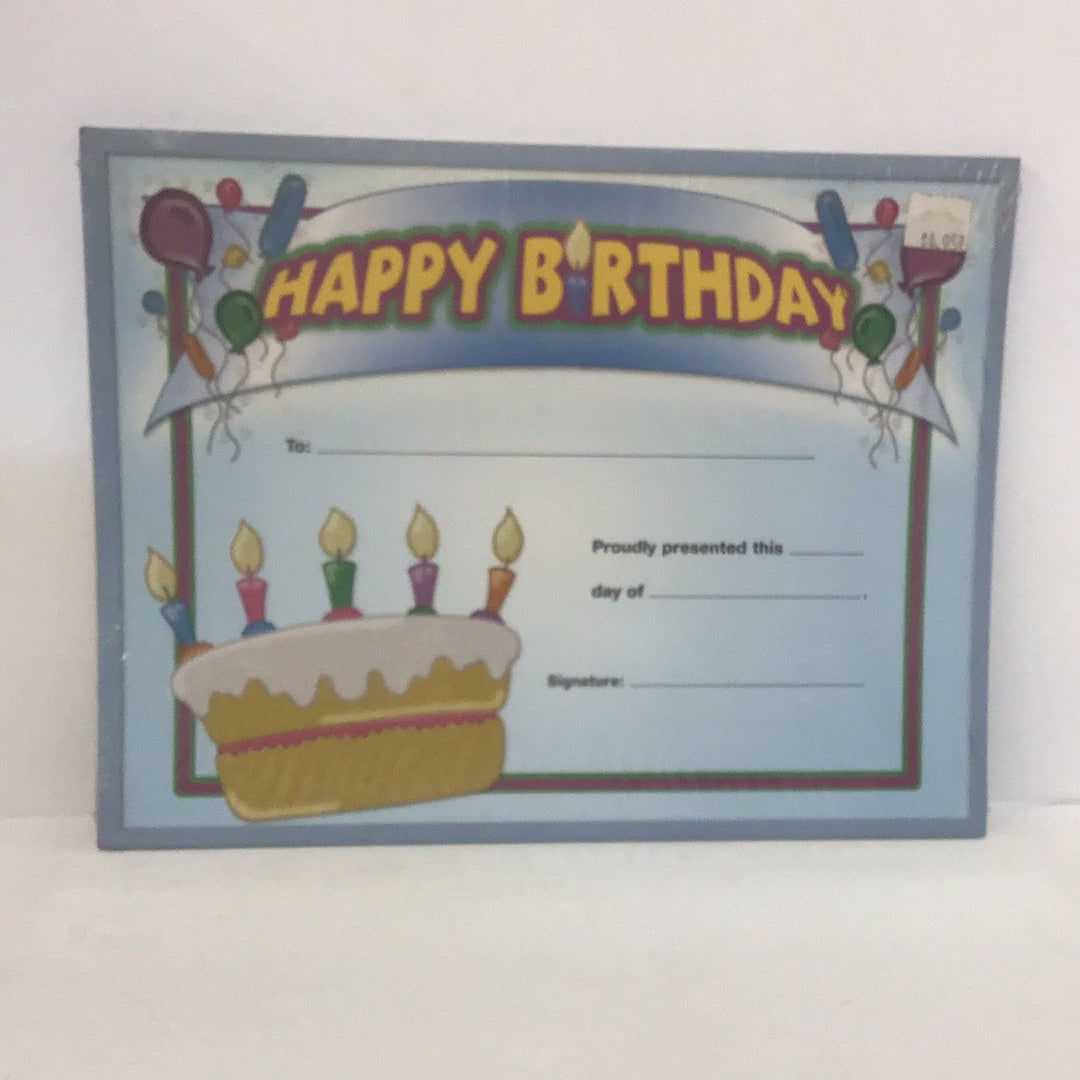 Happy birthday award