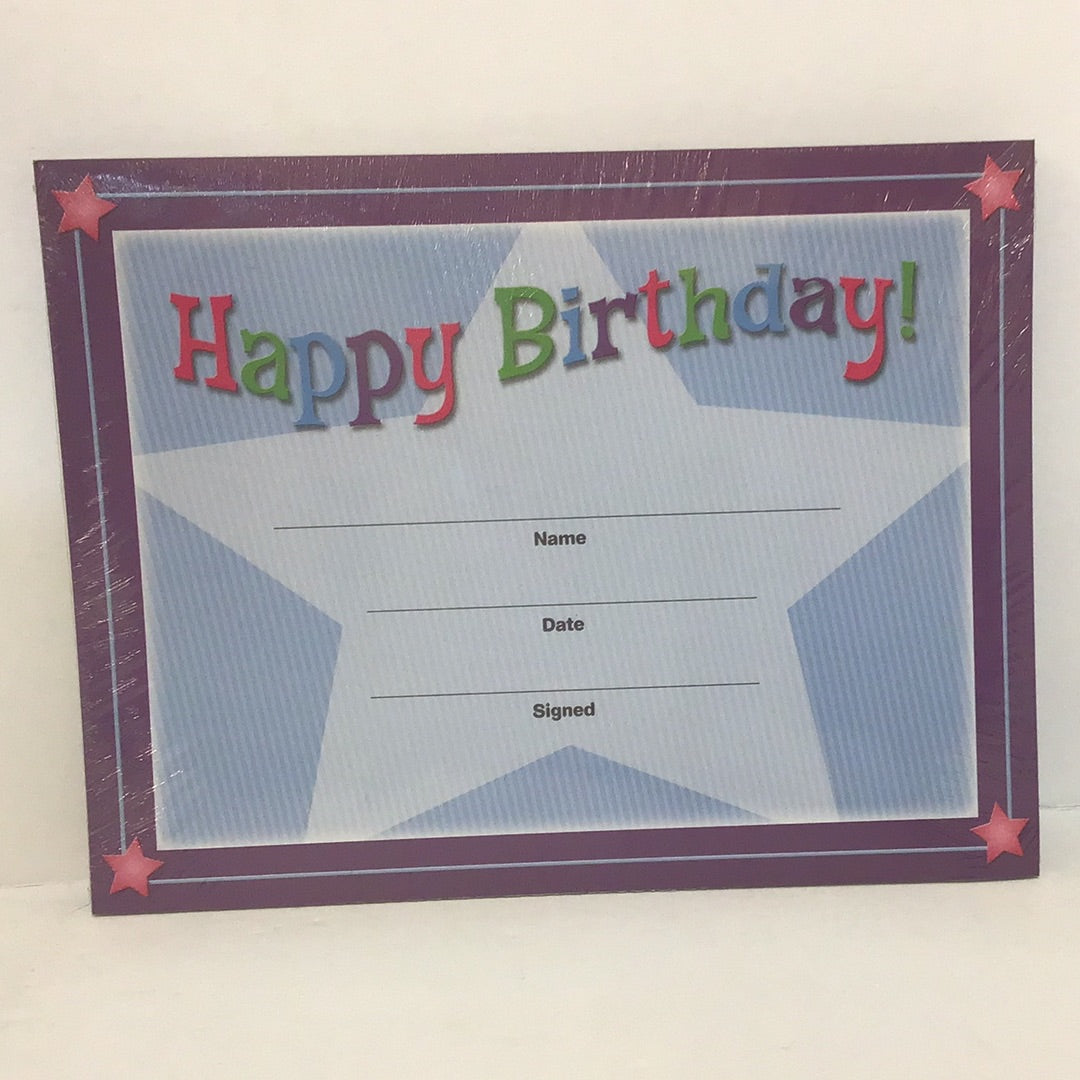 Happy birthday award