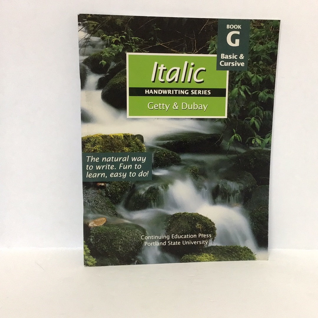 Italic handwriting series(book G)