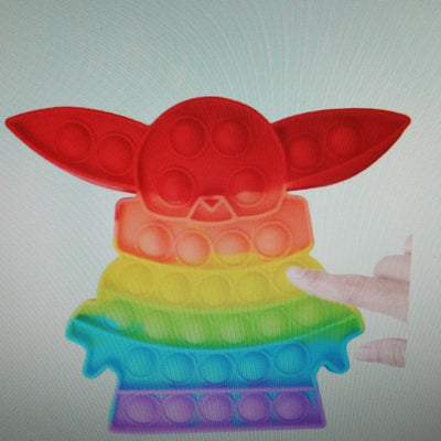 Fidget Poppers - 6" Rainbow Yoda