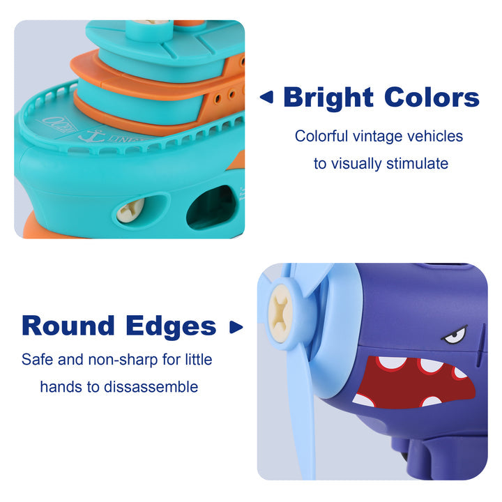 Vintage Take-Apart Vehicle Set