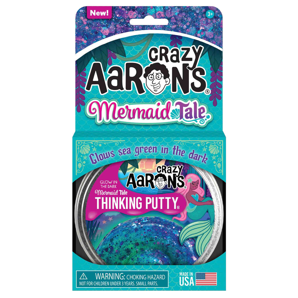 Crazy Aaron's Glow in the Dark Mermaid Tale Thinking Putty
