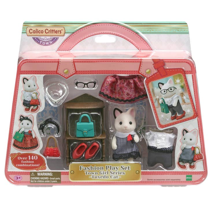 Dollhouse Playset & Figure, Tuxedo Cat