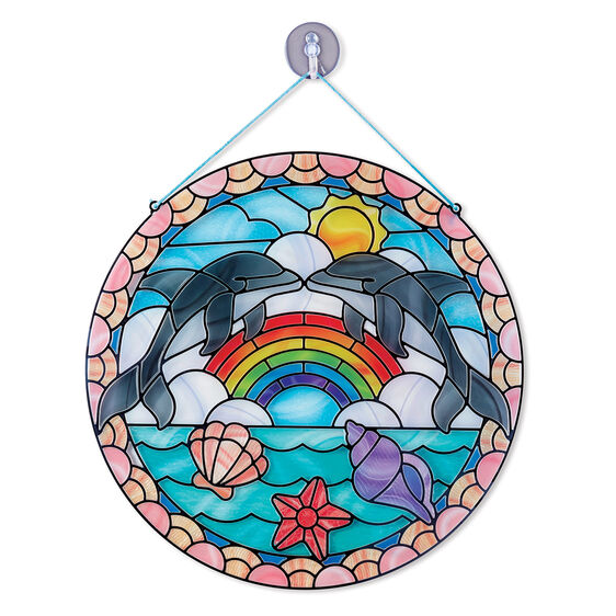 Melissa & Doug Stained Glass Dolphins