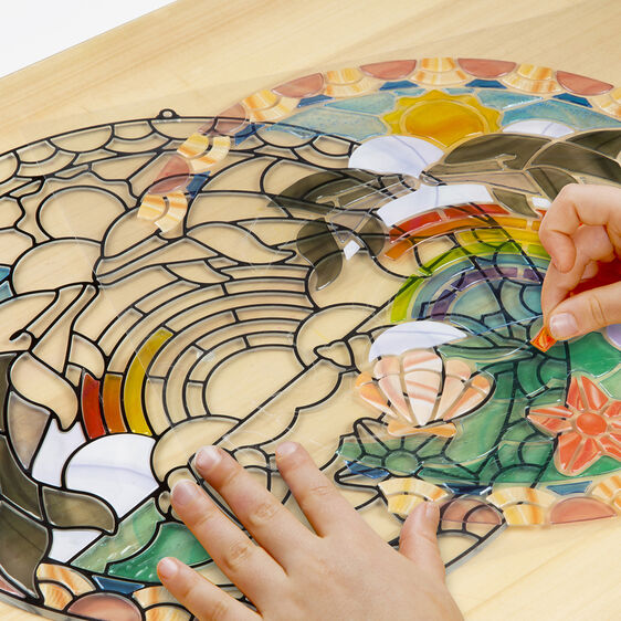 Melissa & Doug Stained Glass Dolphins