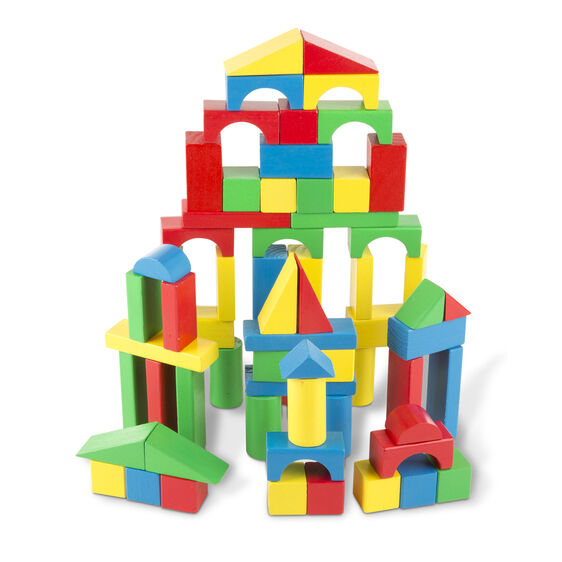 Melissa & Doug Classic Toy 100 Wooden Blocks