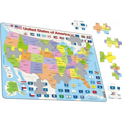 USA Political 48 Piece Children's Educational Jigsaw Puzzle