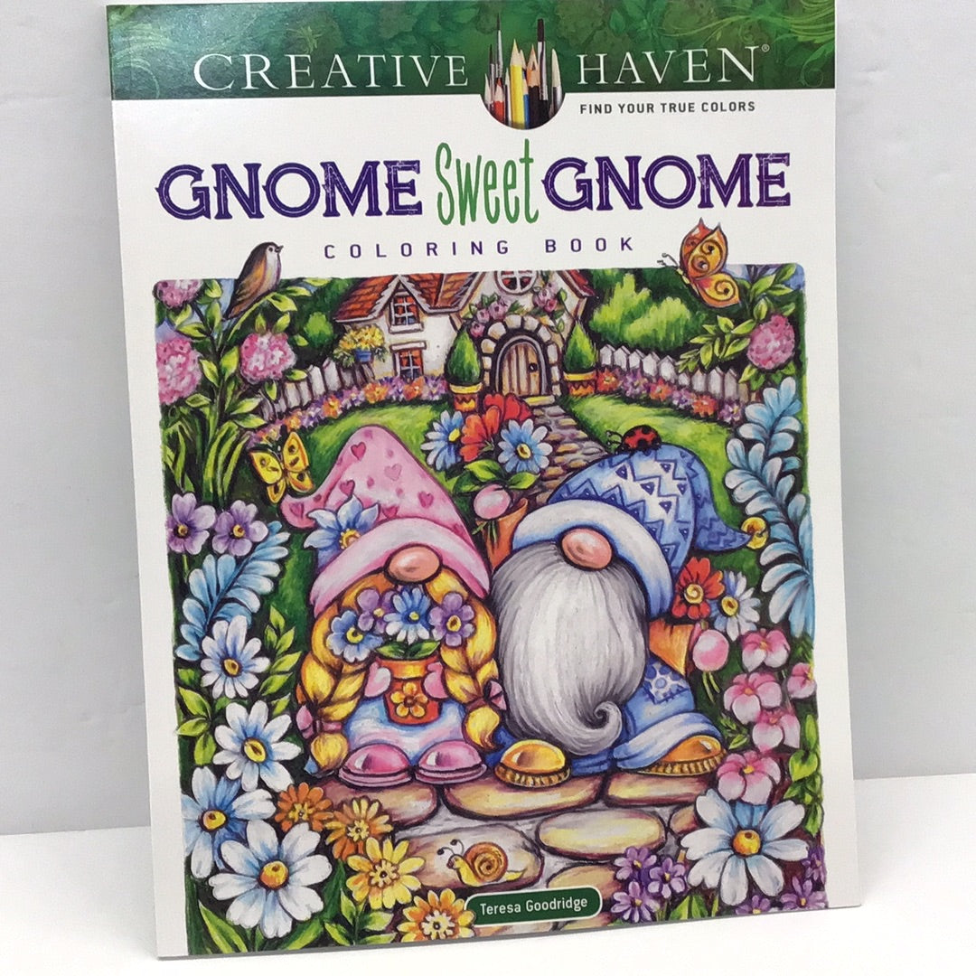 Creative Haven Gnome Sweet Gnome Coloring Book