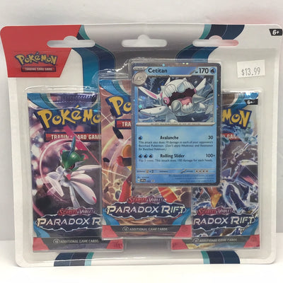Pokémon TCG: Scarlet & Violet-Paradox Rift 3 Booster Packs & Cetitan Promo Card