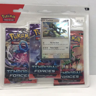 Pokémon TCG: Scarlet & Violet-Temporal Forces 3 Booster Packs & Cyclizar Promo Card