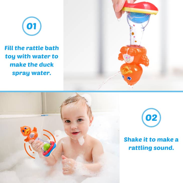 Delightful Duck Bath Toy Set For Kids, 8 Pcs