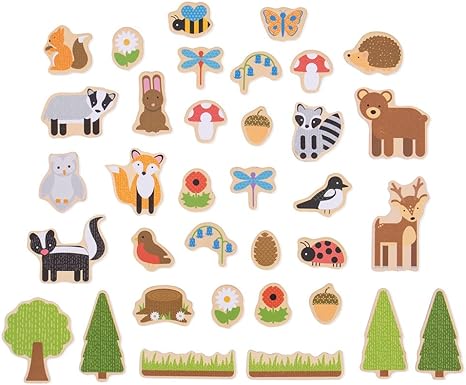 Woodland Wooden Magnets