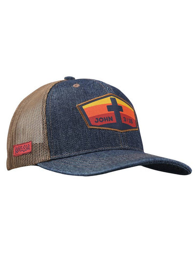 Kerusso Mens Cap John 3:16 Denim