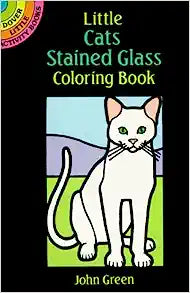 Little Cats Stained Glass Coloring Book