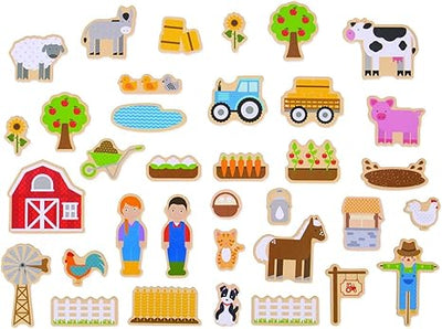 Wooden Farm Magnets