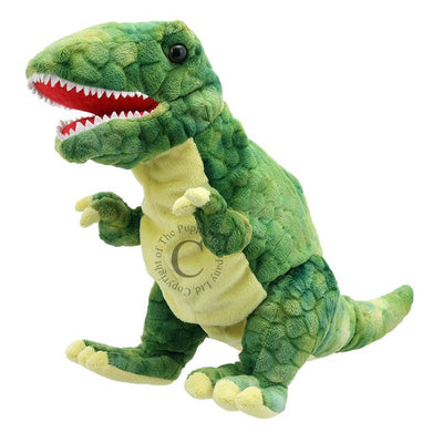 Baby T-Rex Dinosaur Hand Puppet - Green