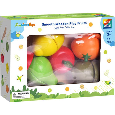 11 Pcs Wooden Pretend Cutting Play Food Toy