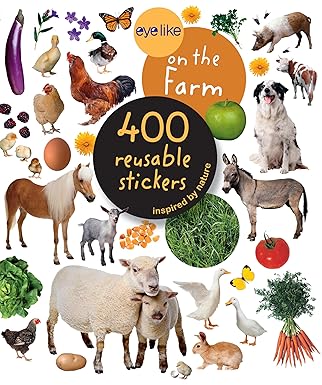 Eyelike Stickers 400 reusable stickers -Farm