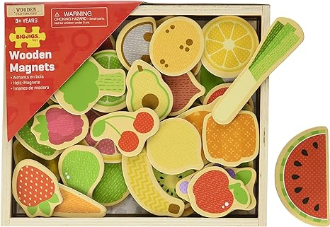 Wooden Fruit & Veg Magnets