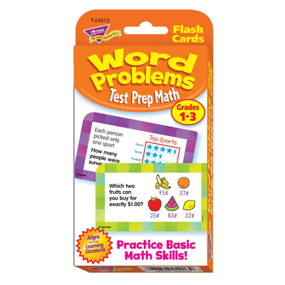 Word Problems Test Prep Math, Grades 1-3 Challenge Cards®