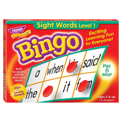 Sight Words Level 1 Bingo Game