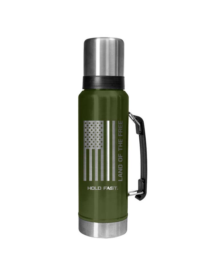 Hold Fast Green Flag 42 oz Magnum Steel Drink Tank