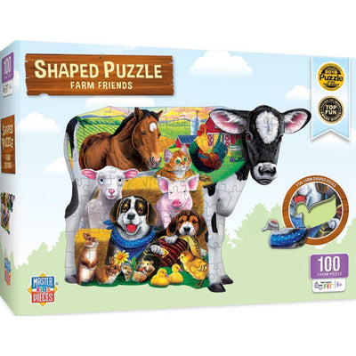 Farm Friends - 100 Piece Shaped Jigsaw Puzzle