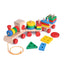 Wooden Train Shape Sorter and Stacking Toys