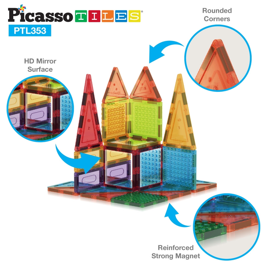 353 Piece Magnetic Brick Tile Combo Set
