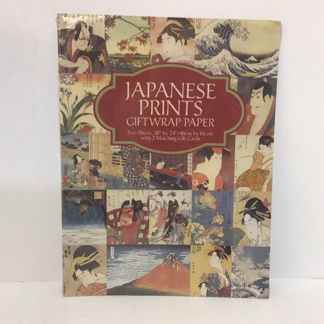 Japanese prints gift wrapping paper