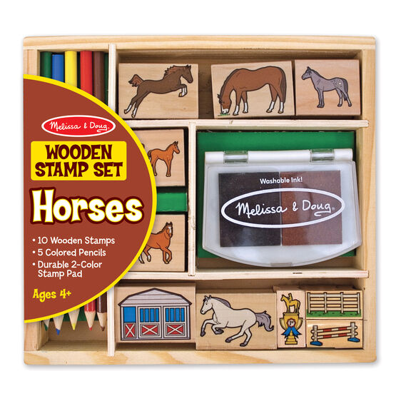 Wooden Stamp Set - Horses