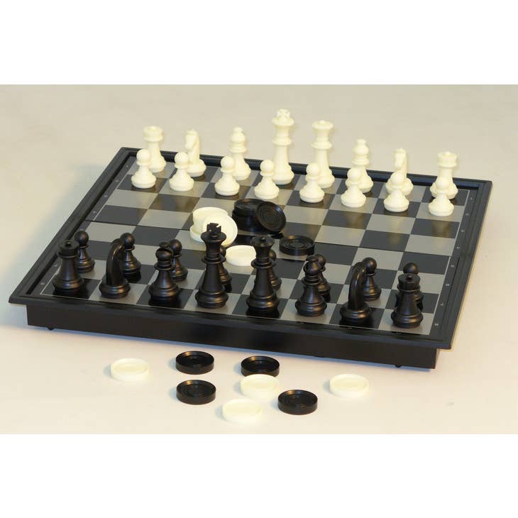 Combo - 10" Magnetic Chess with Checkers