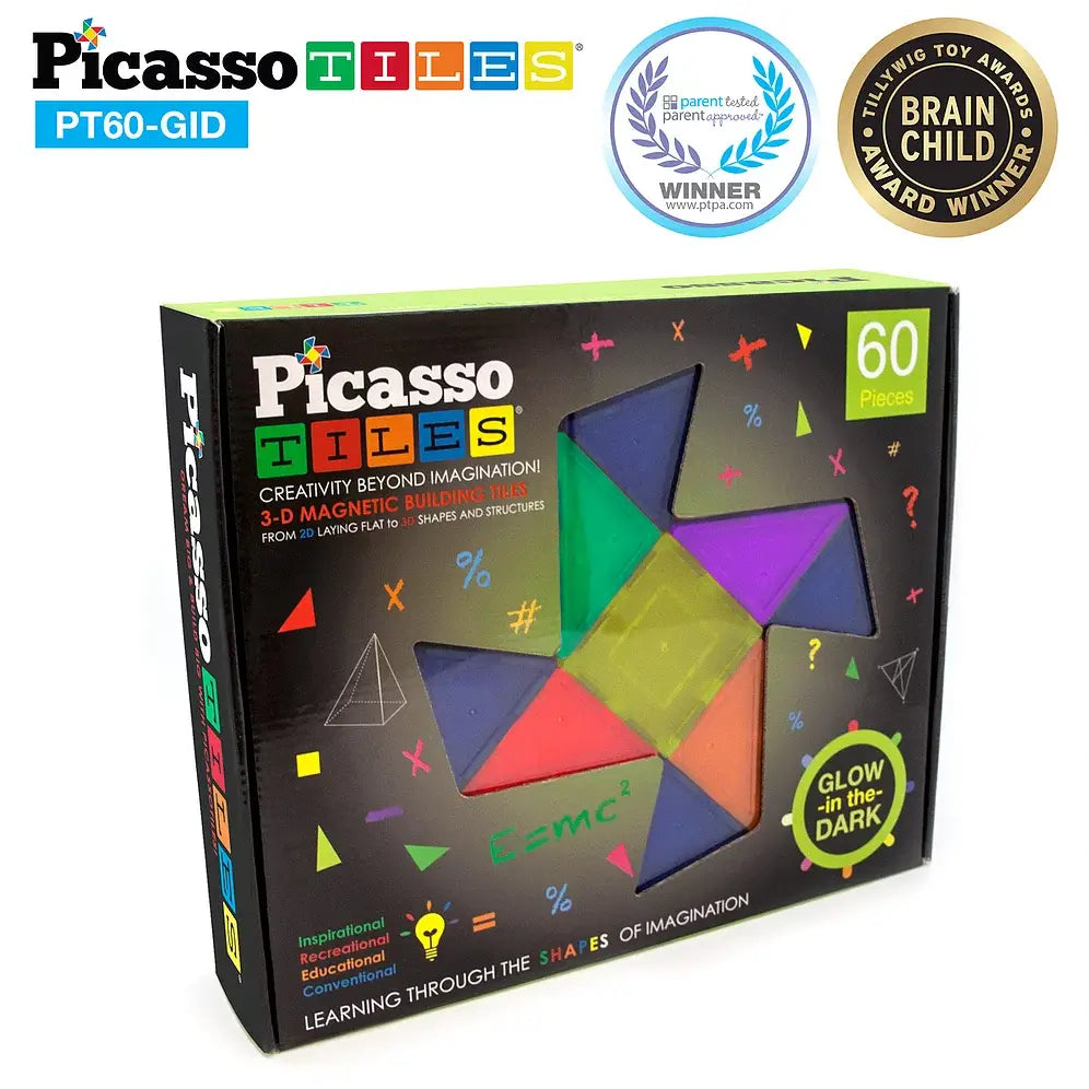 60 Piece Glow in the Dark Tile set