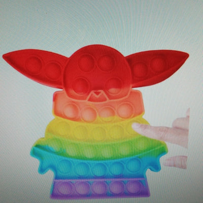 Fidget Poppers - 6" Rainbow Yoda