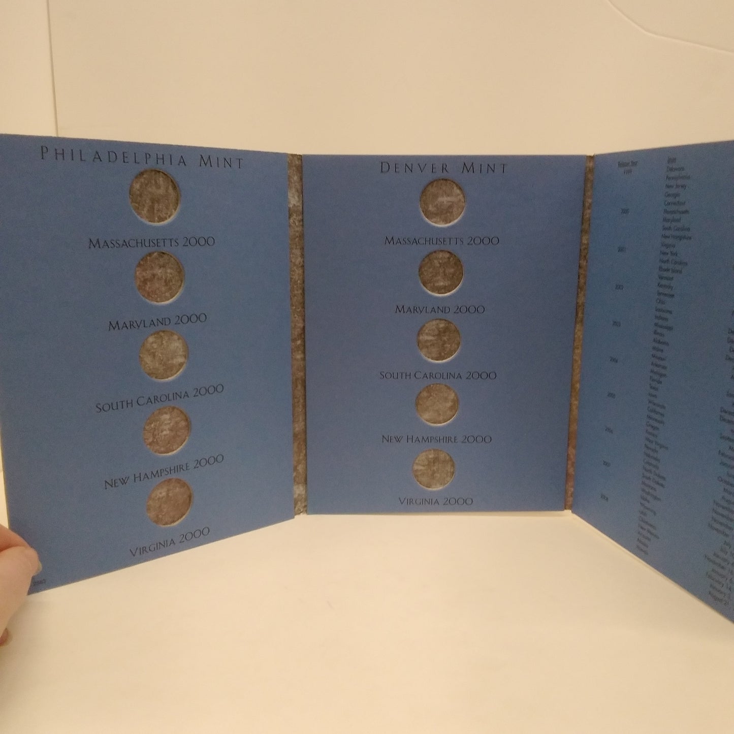 2000 Complete Year Washington State Quarters Coin Folder