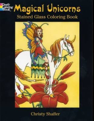 Magical Unicorns Stained Glass Coloring Book