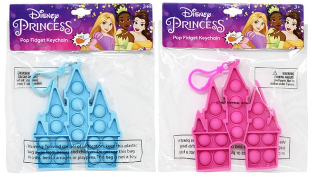 Fidget Poppers - 5" Disney Princess (Castle) - Assorted Colors