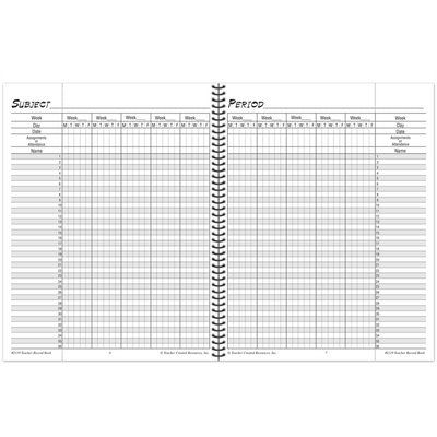 Chalkboard Teacher Record Book